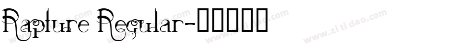 Rapture Regular字体转换